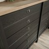 Sauder Cottage Road 6 Drawer Dresser Raven Oak: Laminated MDF Storage, Metal Hardware, Includes Anti-Tip Kit - 4 of 4