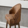 Resenkos Counter Bar Stools, Counter Stool,Bar Stools Set of 2 Counter Height Chairs with Footrest, 360 Degree Swivel,Brown - 4 of 4