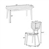 7 Piece Dining Table Set for 6, 63" Wooden Kitchen Table & Chairs Set, Kitchen Breakfast Table Set for Restaurant Dining Room Kitchen - 4 of 4