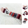Allegra K Women's Winter Fingerless Thumbhole Elbow Length Knitted Gloves Arm Warmer - 2 of 4