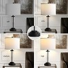 ROTTOGOON 22.15" Table Lamps Set of 2 Modern Black Bedside Nightstand Lamp Touch Control 3-Way Dimmable USB Ports 2 LED Bulbs Included - 3 of 4