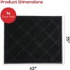 Universal Entryway Door 42x 35 Inch Plaid Floor Indoor Outdoor Use No - Slip Washable Patio Garage Red Black Patterned Mat - 2 of 4