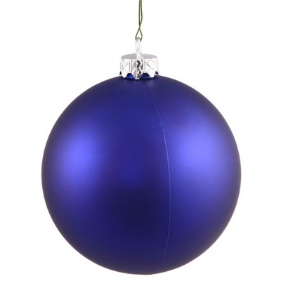 Vickerman Matte Cobalt Blue Shatterproof Christmas Ball Ornament 2.75" (70mm)