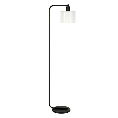 Hudson and Canal 57" Tall Floor Lamp with Glass Shade