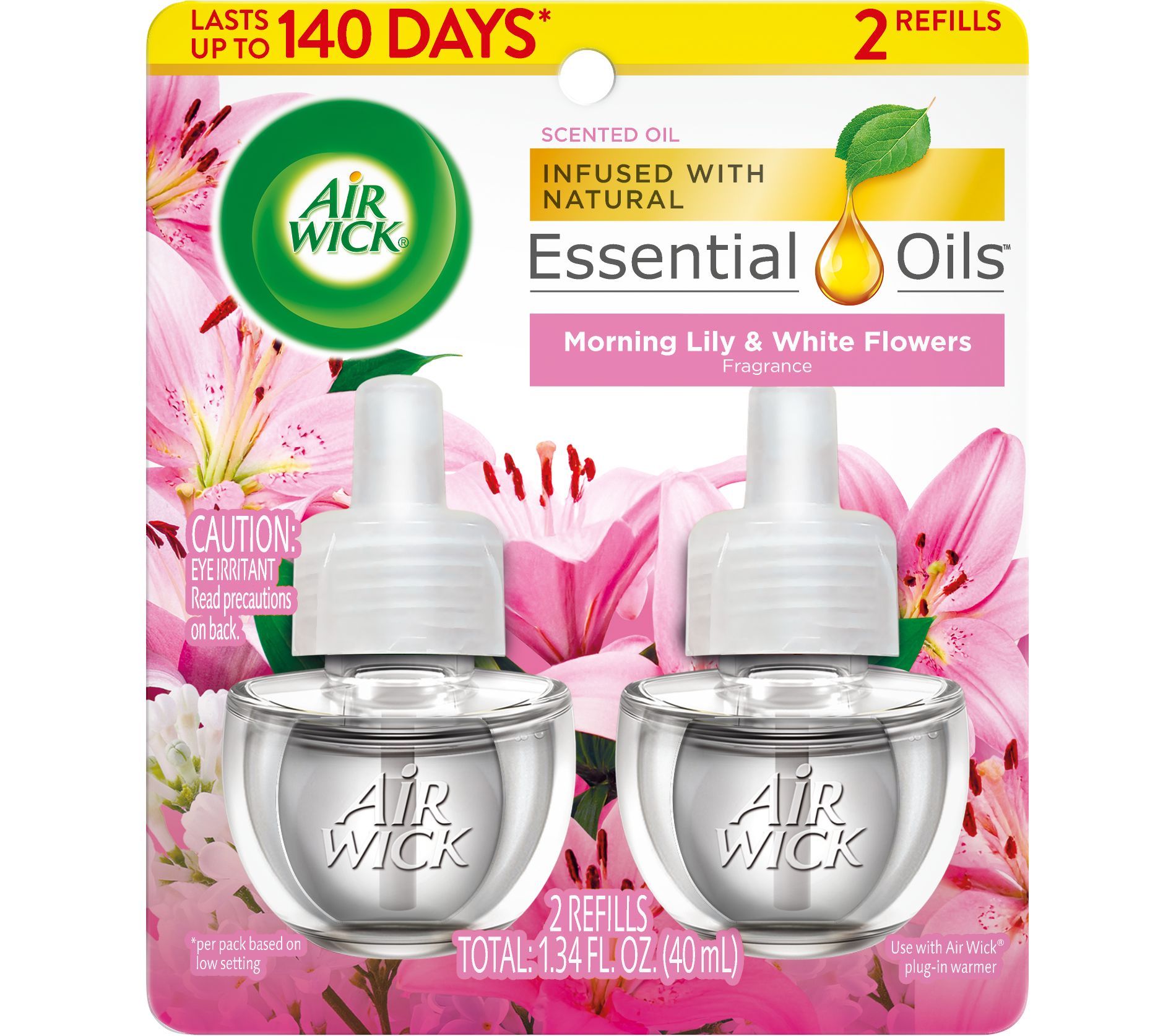 Air Wick Scented Oil Air Fresheners Morning Lily & White Flowers - 2ct