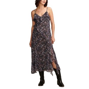 Lucky Brand Womens Floral Ruffle Midi Asymmetrical Dress - 1 of 1