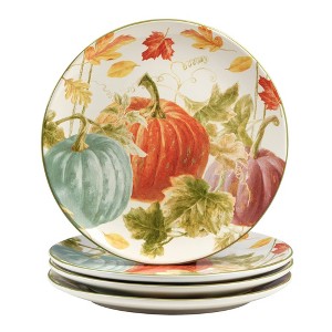 11" Earthenware Autumn Harvest Dinner Plates - Certified International - 1 of 2