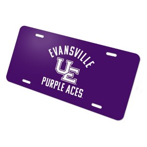 University of Evansville Purple Aces Logo Novelty Metal Vanity Tag License Plate - 1 of 4
