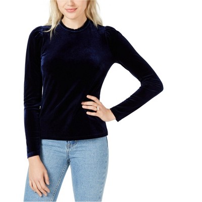 maison Jules Womens Puff Sleeve Pullover Blouse
