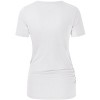 Clearlove Maternity Tunic Tops Maternity Shirt Side Button and Ruched Maternity Tunic Tops Maternity Short Sleeve T-Shirts - 3 of 4