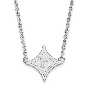 Black Bow Jewelry 14k White Gold Furman Paladins NCAA Necklace 18 Inch - 1 of 4