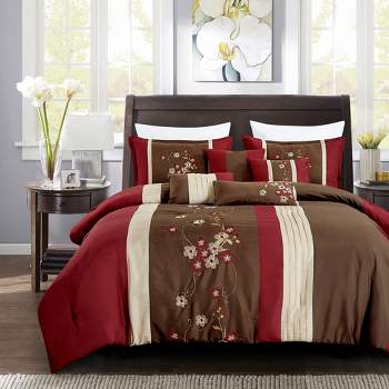 Esca Coira Elegant & Luxurious 7pc Comforter Set:1 Comforter, 2 Shams, 2 Cushions, 1 Decorative Pillow, 1 Breakfast Pillow
