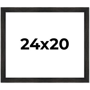 PosterPalooza | 24x20 Wide Barnwood Picture Frame, UV Acrylic, 6 Finishes - Grey, Brown, White, and Black - 1 of 4