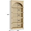 Arched 5-Shelf Bookcase, 68.7" Tall Curved Wooden Bookshelf for Home Office, Living Room, Farmhouse Display Storage Shelf - 2 of 4