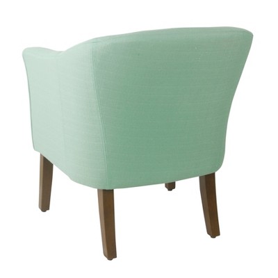 Aqua Textured Faux Leather Barrel Accent Chair