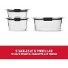BPA-free, leak-proof, round food storage containers with lids, 6-piece set。 - 4 of 4