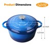 SEVOBAL Pots and Pans Dutch Oven Pot with Lid Non Stick Enameled Cast Iron Dutch Oven Oven Safe Ceramic Cookware, Blue, 10.63"*9.45"*3.94" - 3 of 4