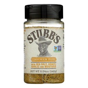 Stubb's Chicken Rub With Sea Salt Honey Garlic And Mustard - Case of 6 - 5.04 OZ - 1 of 3