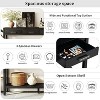 Okak 59.1IN Farmhouse Entryway Table with Bottom Shelf, Narrow Console Table with 3 Drawers and Iron Handles, Accent Table for Hallway, Foyer, Black - 3 of 4
