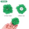 Unique Bargains Mesh Fabric Rhinestone Pearl Chiffon Flowers 2.17 x 2.17 Inch - 3 of 4