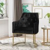 NicBex Velvet Accent Chair,Upholstered Living Room Chairs with Mid-Height Curved Tufted Backrest,Modern Armchair,Club Chairs for Living Room - 2 of 4