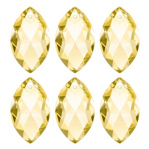 Unique Bargains K9 Crystal DIY Grid Chandelier Oval Pendant beads 1.5" 6 Pcs - 1 of 4