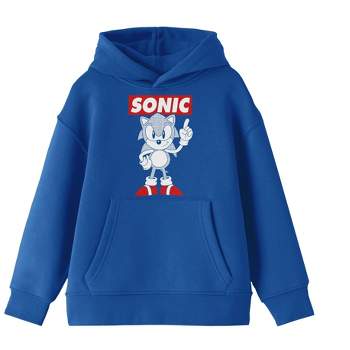 Sonic the Hedgehog Character and Logo Youth Royal Blue Hoodie