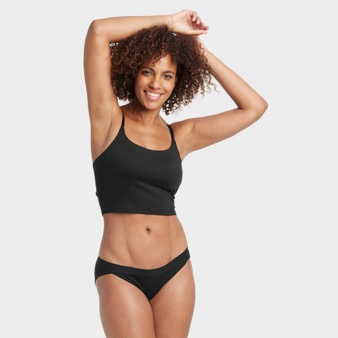 Women's Cotton String Bikini Underwear - Auden™ Black M : Target