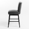 PAGED 29.6" High Saddle Bar Stools Set of 2, Modern Wooden Counter Height Bar Chair with Nailhead Accents for Bar, Kitchen, Dining Room - 4 of 4