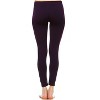 Women's Slim Fit Solid Leggings - One Size Fits Most - White Mark - 3 of 3