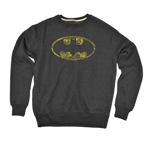 Batman Tattered Logo Slim Fit Crewneck Sweatshirt - 1 of 4