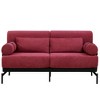 NicBex 59" Loveseat with USB Ports,Modern Chenille Couch,2-Seater Sofa with Unique Cylindrical Armrests,Sofas for Living Room,Bedroom - 2 of 4