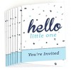 Big Dot of Happiness Hello Little One - Blue and Silver - Fill In Boy Baby Shower Party Invitations (8 count) - 2 of 4