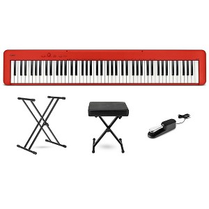 Casio CDP-S160 Compact Digital Piano Essentials Bundle Red - 1 of 4