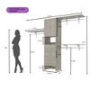 Aheaplus 20"-96" W Wooden Closet System with Doors and Drawers - 4 of 4