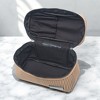 French Connection Ribbed Cosmetic Organizer Bag with Handle – Water Resistant Travel Cosmetic Case - Tan - 2 of 4