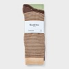 Men's 2pk Casual Crew Socks - Goodfellow & Co™ Brown/Tan 6-12 - 2 of 3