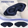 ChicFurnit Eye Mask 3D Deep Contoured Zero Pressure Sleep Eye Mask for Living Room Comfort and Travel Rest, Blue, 3.9"*9.6"*0.67" - 2 of 4