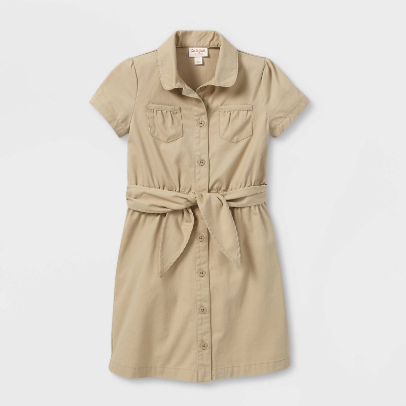 Girls' Short Sleeve Uniform Safari Dress - Cat & Jack™, 1 of 4