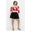 Women's Plus Size Maiya Print Top - red print | CITY CHIC - 2 of 4