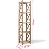 vidaXL Bookcase Bamboo Compact Shelf Square Tropical Bamboo Shelf - 3 of 3