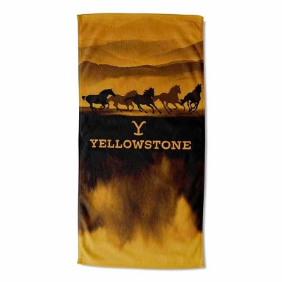 Paramount Yellowstone Wild Horses Beach Towel 30x60 Inches
