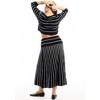 June + Vie by Roaman's Striped Knit Midi Skirt - 3 of 4