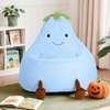 JIONJOY 31" Eggplant-Shaped Toddler Chair - Soft Plush Kids Sofa with Washable Cover, Ages 4-12 - 3 of 4