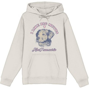 "I Like Big Mutts And I Cannot Lie"  Whimsical Dog  Adult Long Sleeve Hoodie - 1 of 2