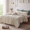 Gulches Twin Twin XL Champagne Velvet 3 Piece Duvet Cover Set with Pillow - 2 of 4