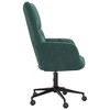 vidaXL Relaxing Chair - Modern Style Dark Green Velvet Adjustable Seat with Roller Castors, Steel Frame and Cross Legs for Living Room or Office - 4 of 4