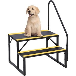 Portable Step Stool with Handrail, Non-Skid Tape Pool Ladder for RV, Travel Traile, Camper Stairs for Indoor and Outdoor Use, Ground Pool Access - 1 of 4