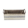 Cheung's Weston Set of 3 Rustic Metal Accent White Wood Crates - 4 of 4