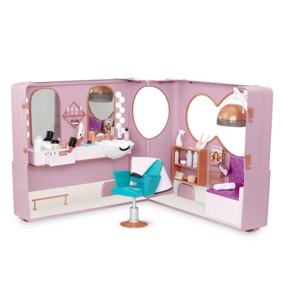 35 Pieces Girls Hair Salon Toy Playset, Pretend Play Doll Hair Styl